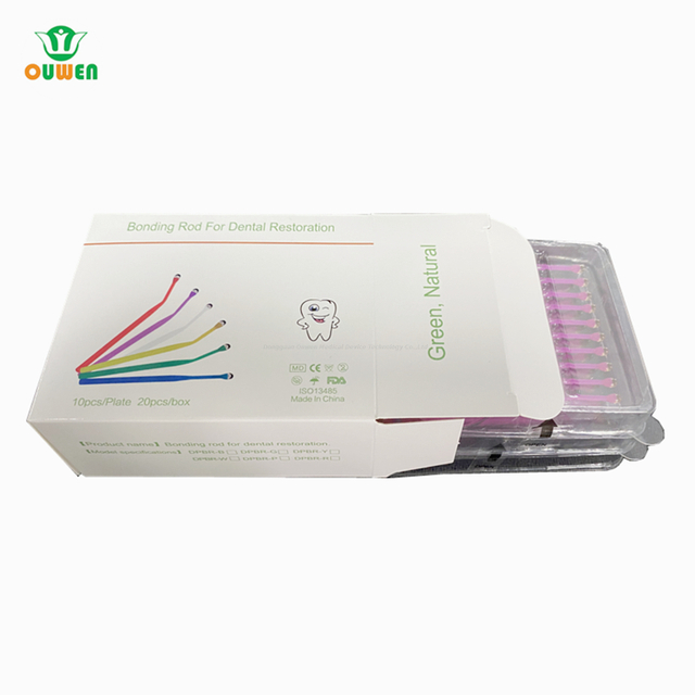 Ouwen adhesivo adhesivo punta de recarga dental palo de enlace micro aplicador con punta de pegamento