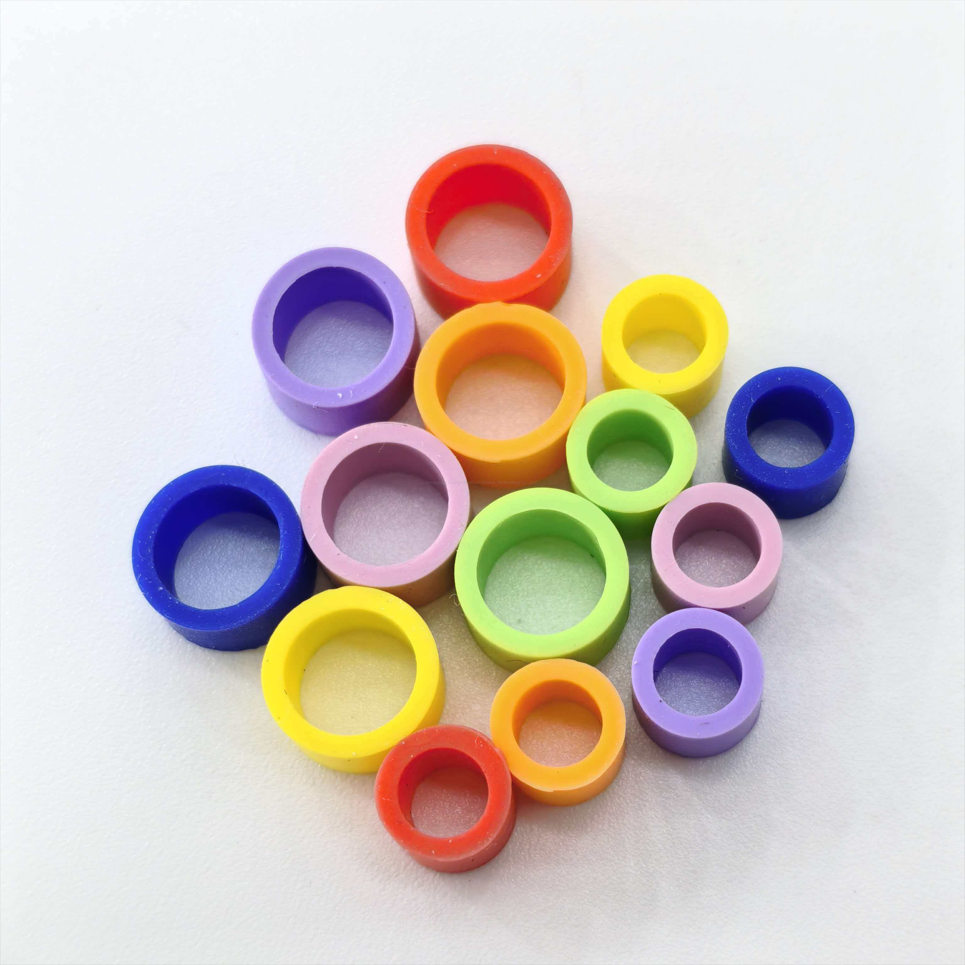 Círculo de identificación de aparatos bucales dentales marca de aparato de distinción clara 100 unids/caja opcional multicolor