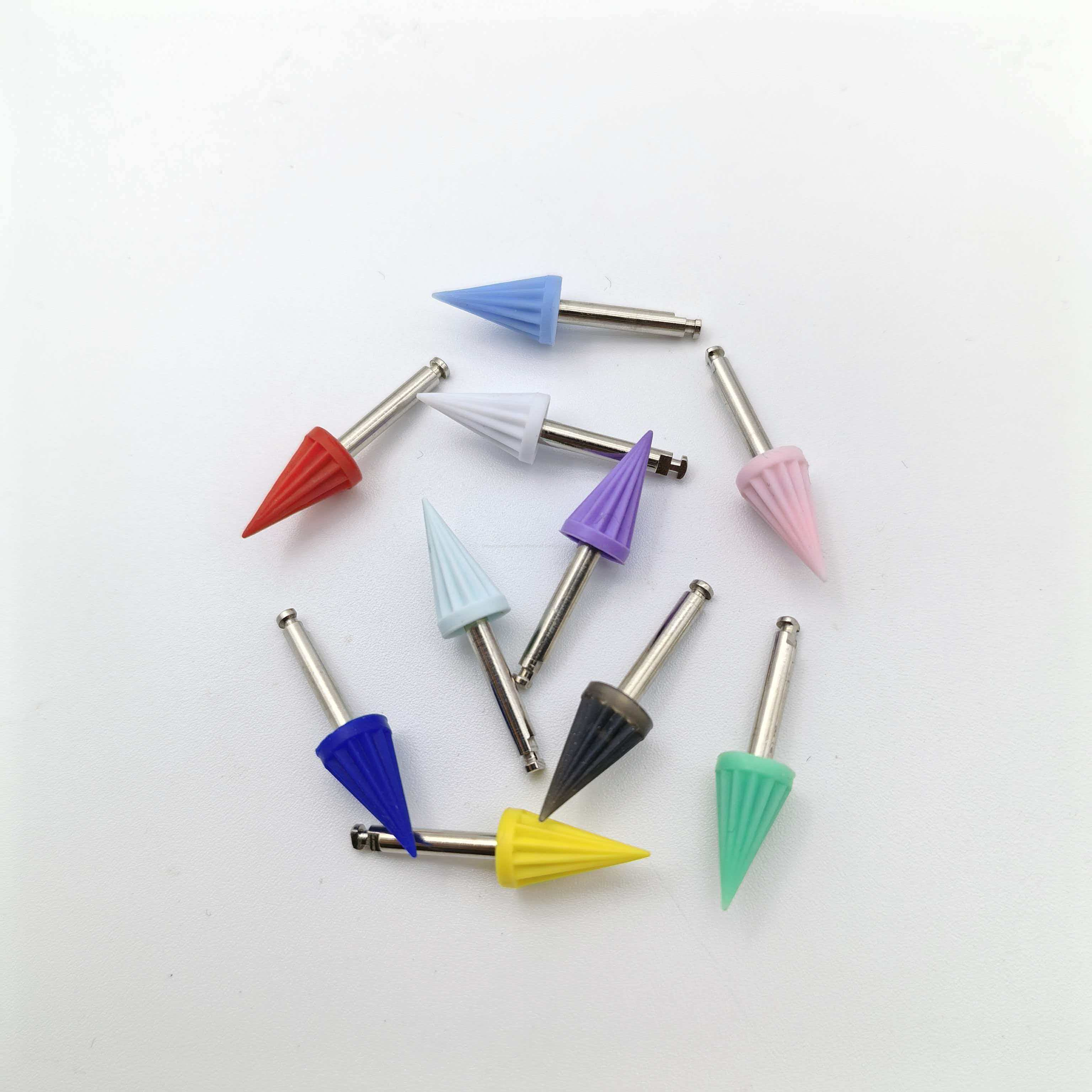 Taza de pulido cónica tipo cierre de herramienta de limpieza de dientes segura de goma de material suave