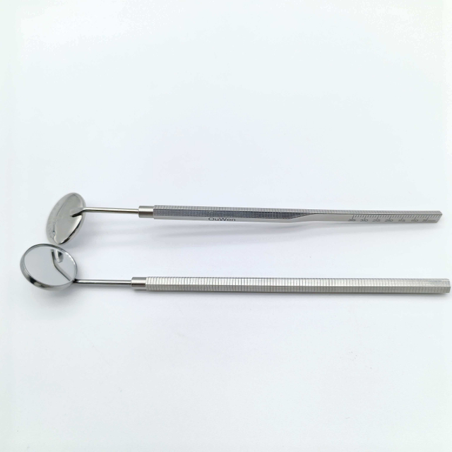 Espejo de boca de examen dental de acero inoxidable personalizable a precio de fábrica OEM ODM