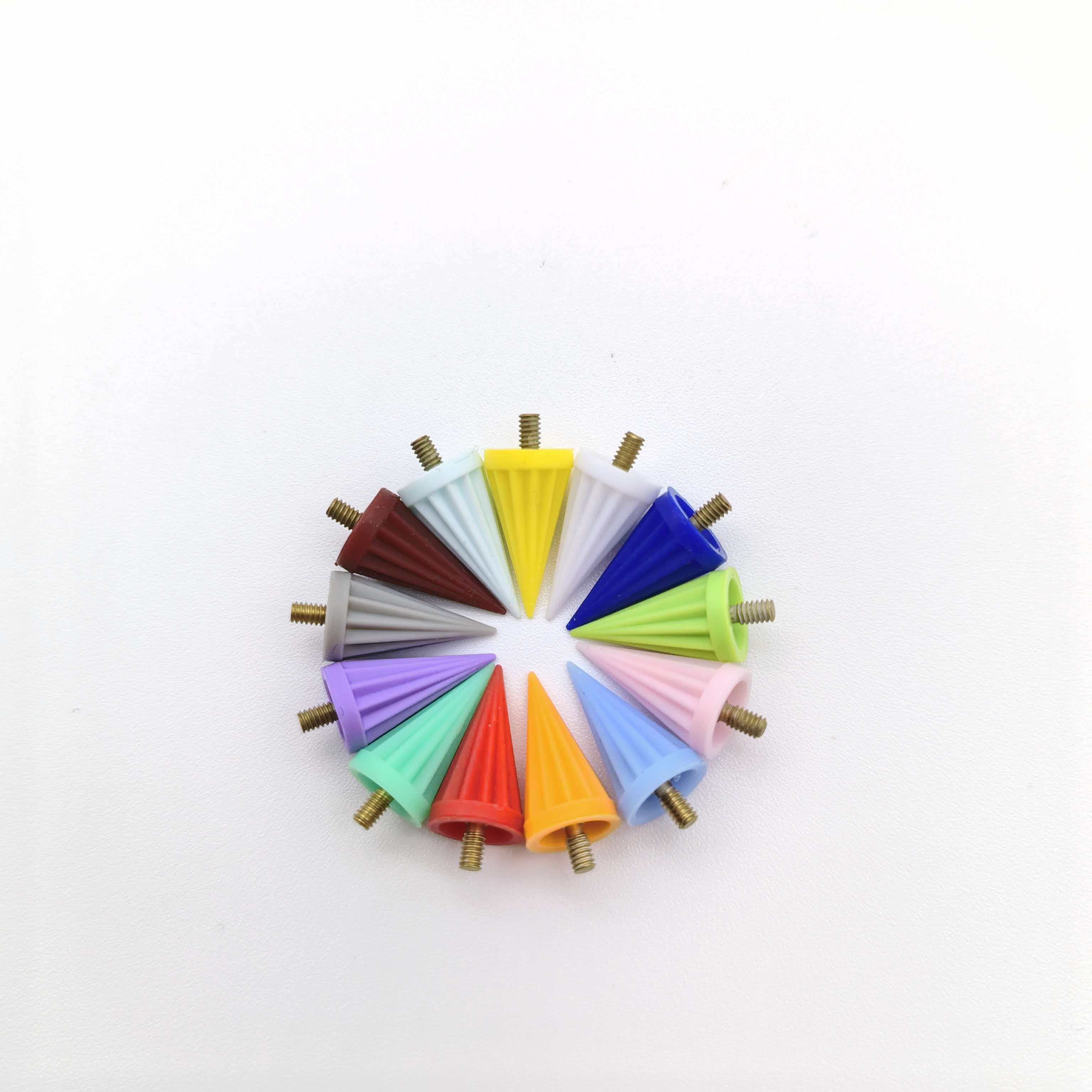 Amplia aplicación, accesorio de pulido para odontoterapia de grado clínico, copa de pulido cónica tipo rosca