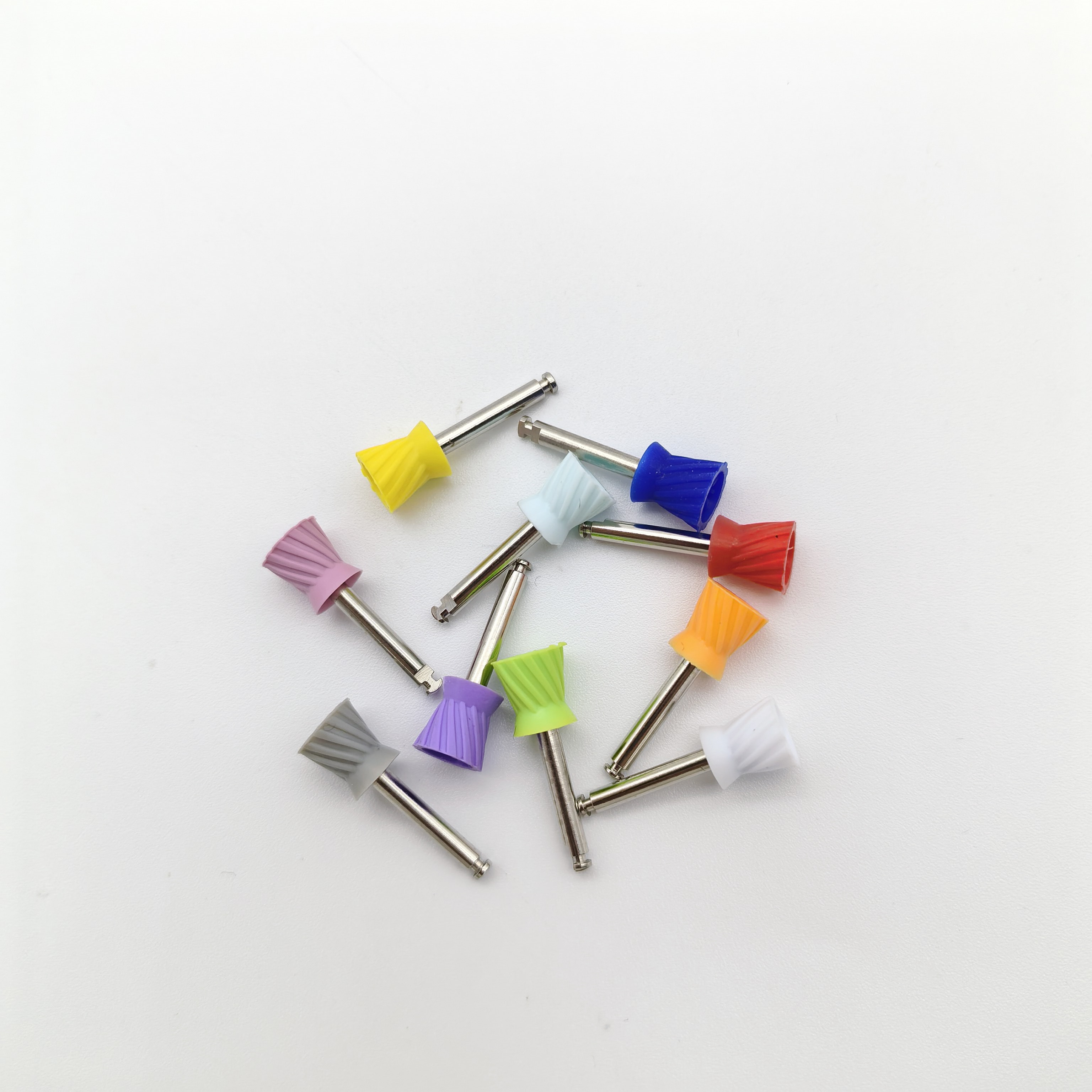 Accesorio profesional de odontoterapia de material avanzado, tipo pestillo, copa de pulido de ocho páginas