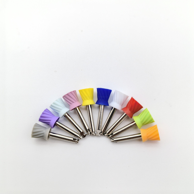 Accesorio profesional de odontoterapia de material avanzado, tipo pestillo, copa de pulido de ocho páginas