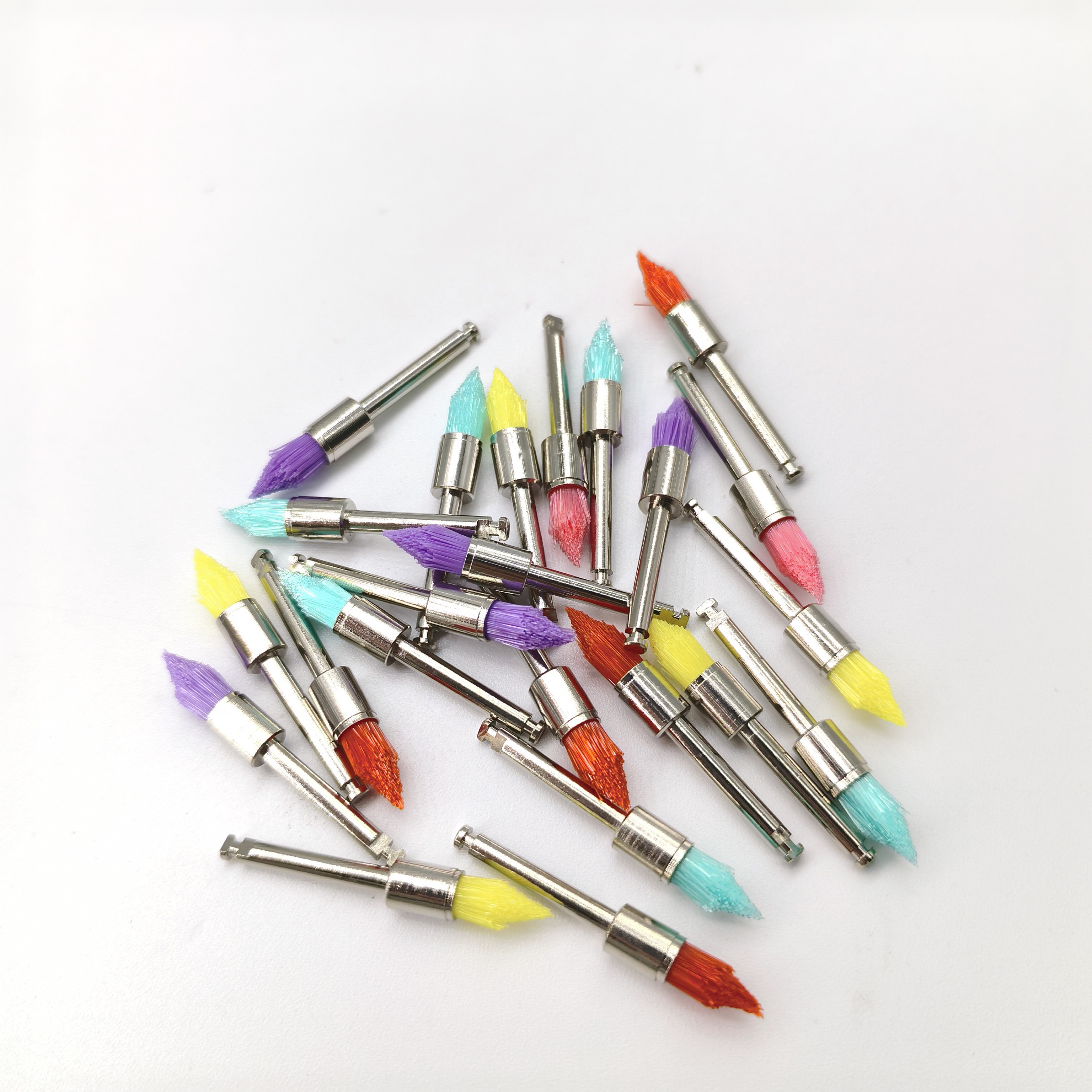 Ouwen Cepillo cónico tipo pestillo práctico, multicolor, opcional, 100 unidades/caja, codificado por colores