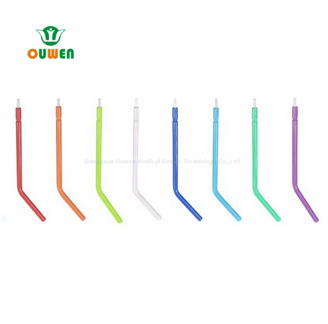Ouwen fabricación de plástico completo tubo transparente núcleo colorido n-1 dental desechable 3 vías
