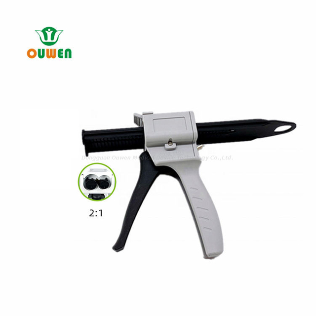Ouwen fabricante propulsores de material mixto OW-13-1 Negro blanco 2: 1 Tip de impresión dental Dispensación de la mezcla de mezcla de mezcla