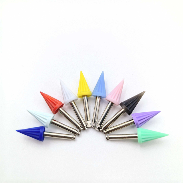 Taza de pulido cónica tipo cierre de herramienta de limpieza de dientes segura de goma de material suave